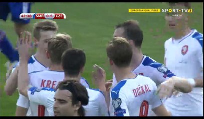 Michael Krmencik Goal HD - San Marino 0-5 Czech Republic - 26-03-2017