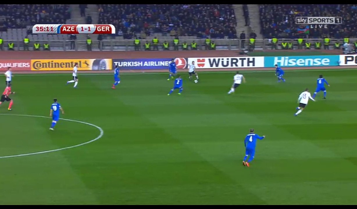 Thomas Muller Goal HD - Azerbaijan 1-2 Germany - 26-03-2017