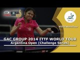 Argentina Open 2014 Highlights: Chaohui Zhu vs María Xiao (Round 1)