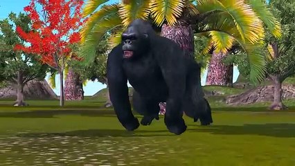 3D Animated Gorilla Finger Family Rhymes For Children | Top Viewed Animal Finger Family