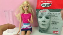 Barbie masker om in te kleuren zelf maken (DEEL 3) | Gezicht van gips inkleuren