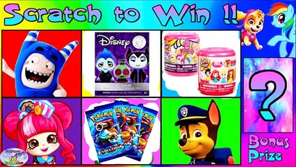 My Little Pony Mane 6 Surprise Toys Scratch Card Game 2 Surprise Egg and Toy Collector SET