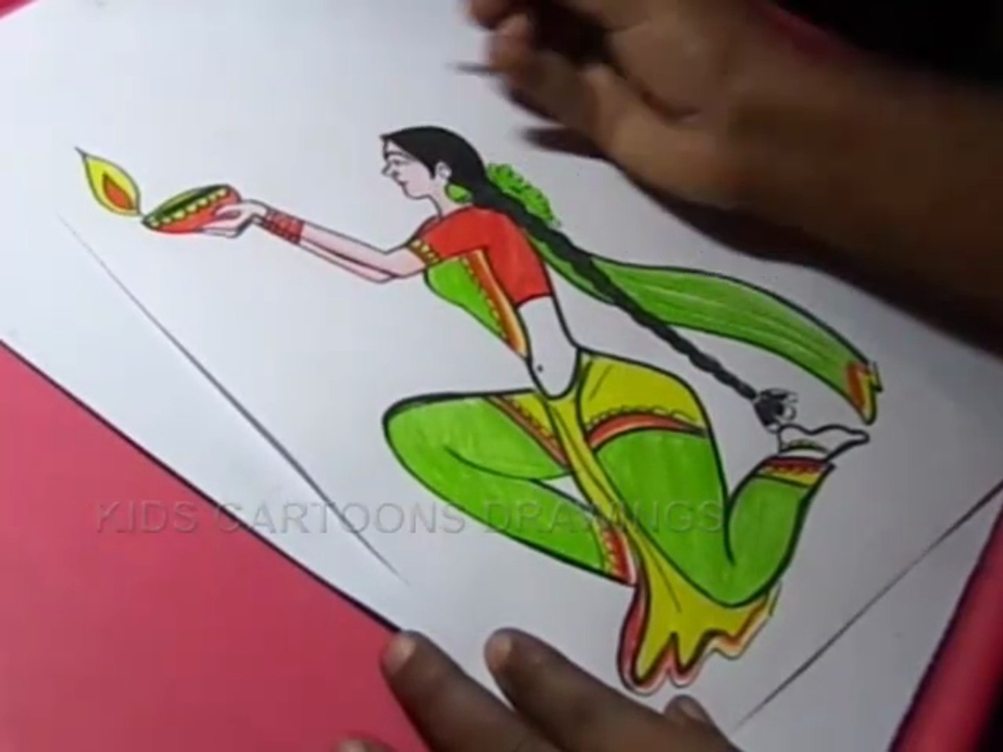 How to Draw Diwali Greeting Drawing Step by Step for Kids - video  Dailymotion