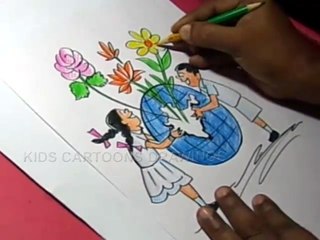 How to Draw Clean India Green India Drawing for Kids Step by Step