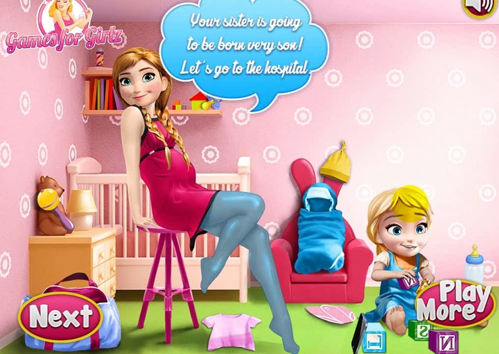 ☺Elsa Dan Anna Melahirkan. Permainan Frozen Elsa Dan Anna. Disney Princess Elsa & Anna Gam