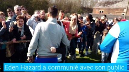 Eden Hazard en visite au Stade Brainois