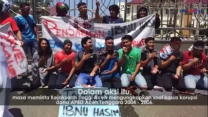 Tari Saman Gayo Warnai Unjuk Rasa di Aceh