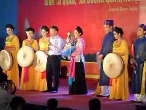 Trung Tướng Trần Bá Thiều Phát BIểu Sau Đêm Văn Nghệ Tại Đình Làng Dương Quan