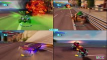 Cars 2 The Game MIGUEL CAMINO vs FRANCESCO BERNOULLI vs SHU TODOROKI vs CARLA 4 Player Rac