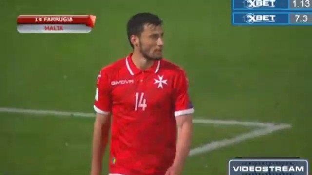Jean-Paul Farrugia Funny Red Card after Scores Equaliser Goal vs Slovakia
