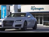 Audi A7 Sportback h-tron quattro repostando hidrógeno