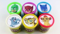 Learn Colors with Play Doh PJ Masks, The Lion Guard, Disney Jr, Catboy Owlette,Play Doh Ge