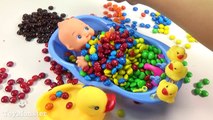 Learn Colors Baby Doll Bath Time with Gum Ball Shopkins My Little Pony Paw Patrols Disney