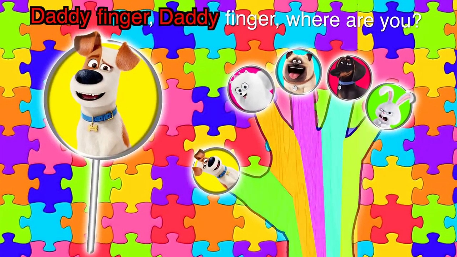 ⁣Secret Life Of Pets Lollipop Finger Family. Secret Life Of Pets Nursery Rhymes Lyrics