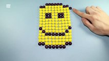 How To Make Smiley Face With Skittles Candy DIY Learn To Spell Video KidsChanel Toys surpr