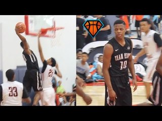 Dennis Smith Jr. Catches NASTY Body Going Baseline at Houston EYBL Session!!