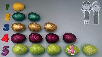 下载视频: Learn Colours and Counting with Glitter Surprise Eggs! Opening Eggs Filled with Toys for K