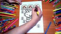 Hello Kitty New Coloring Pages for Kids Colors Coloring colored markers felt pens pencils