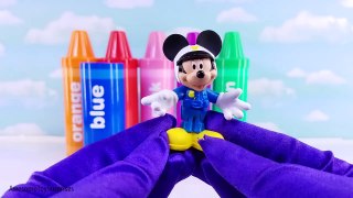 Mickey Mouse Clubhouse Toy Surprise Crayons Oddbods Finger Family Best Learn Colors Video