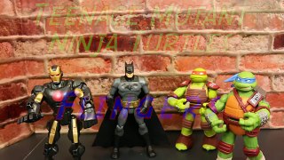 Подросток мутант ниндзя черепахи против супергерои Бэтмен сверхчеловек и человек-паук и Горячий стержень