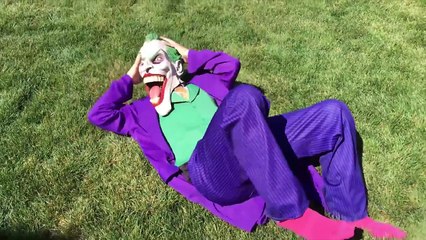 Bad Baby Joker Girl vs Spiderman SNOWBALL FIGHT PRANK w/Batman Funny Prank Movie in Real L