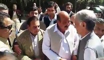 CM Khattak Arrives at Mushtaq Ghani's Residence to Condole on His Mother's Death