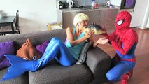 FROZEN ELSA BECOMES MERMAID ! w Spiderman & Ariel ! Superhero Fun in Real Life1