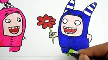How to draw and color Oddbods Cartoon Fun Art for Kids