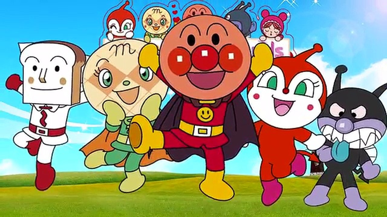 Аниме Семья палец Дети питомник из рифмы Песня видео Anpanman Anpanman японский