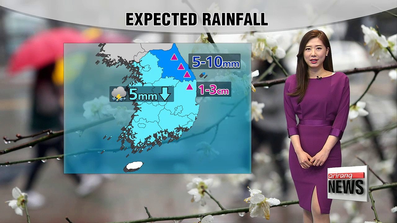 Nationwide rain in store with high levels of fine dust in central region