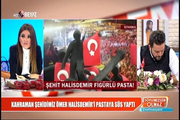 Kahraman şehidimiz Ömer Halis Demir'i pastaya süs yaptılar