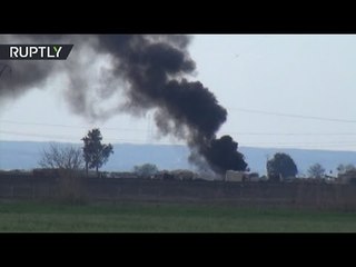 RAW: Syrian Democratic Forces fighting ISIS affiliates  in the vicinity of Raqqa
