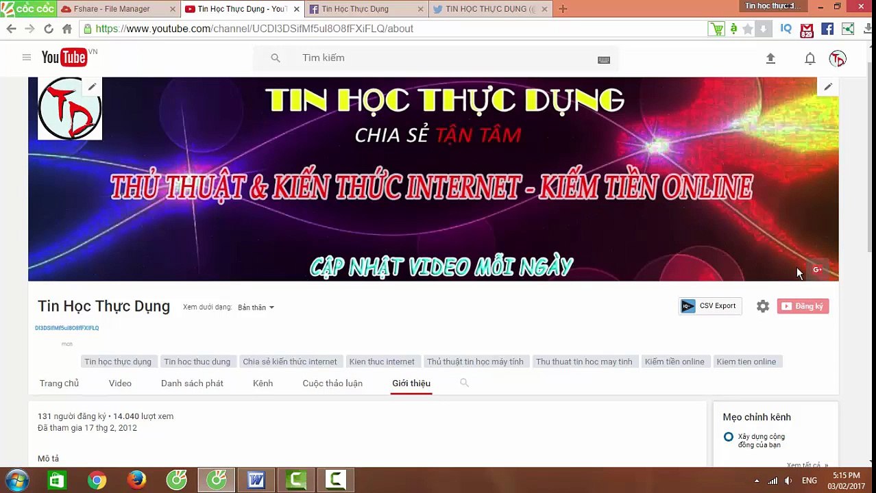 Hướng dẫn liên kết Kênh Youtube với Facebook & Website [Blog, Twitter....]