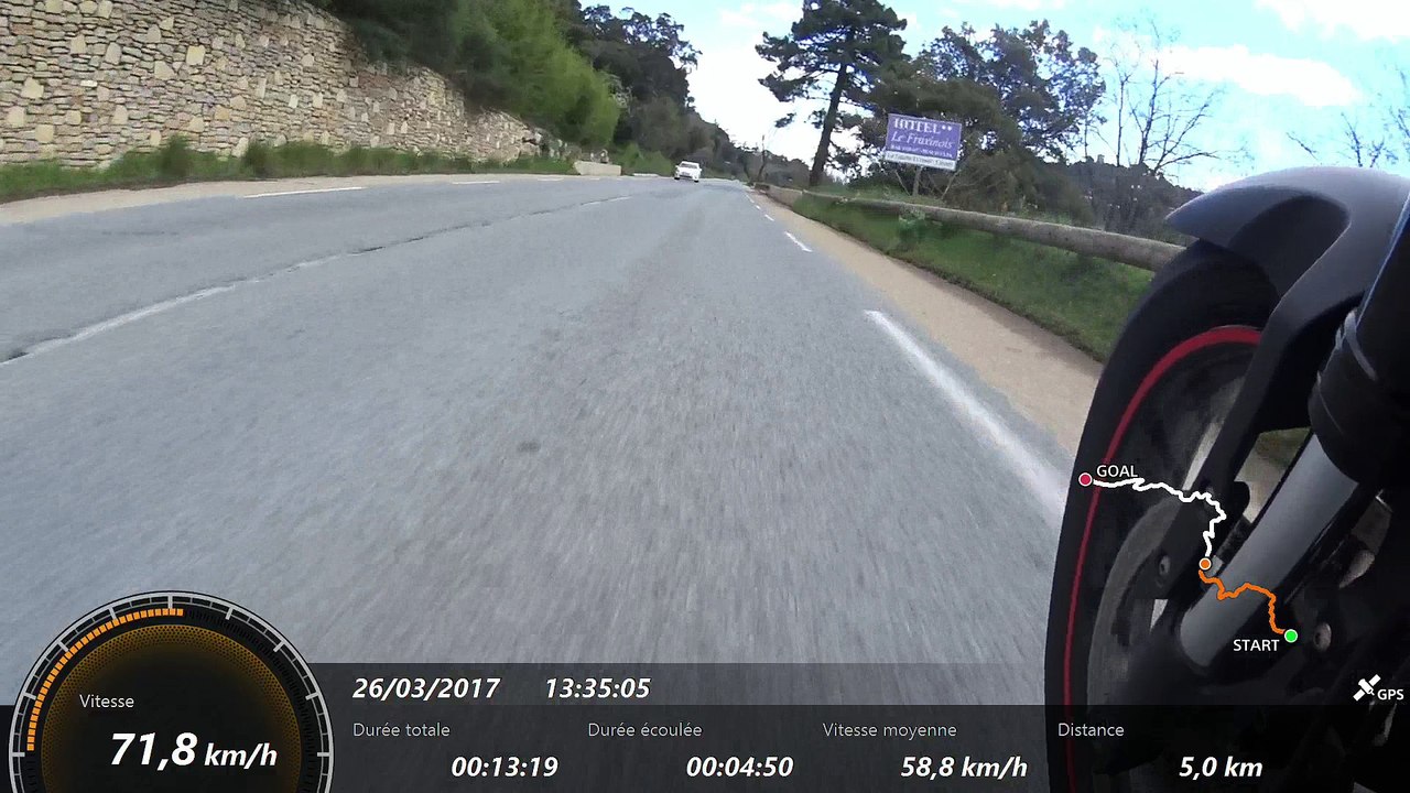 Crosstourer riding the road to La Garde Freinet, South of France