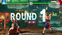 Street Fighter V - FULL DEMO, Interface / Seleção de Personagens / Gameplay Ryu Rank Onlin