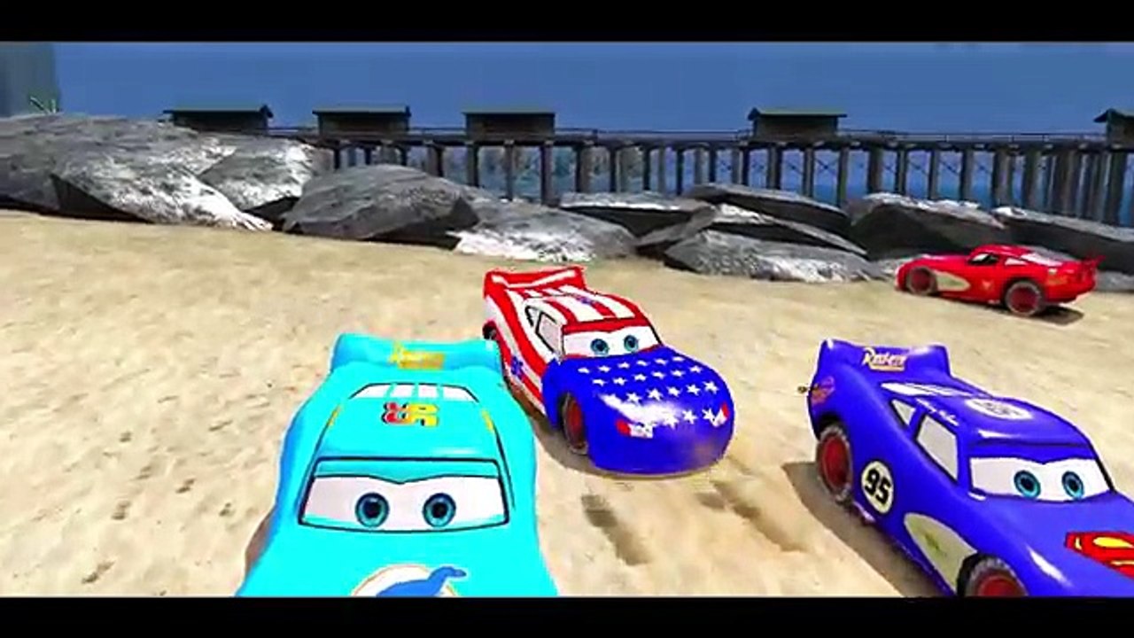 Marvel Ironman Hulk & Spiderman Fun Play with Custom McQueen Nursery Rhyme