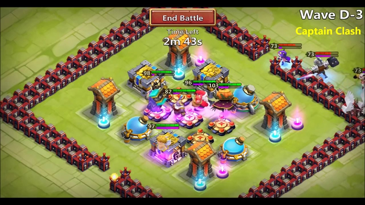 Castle Clash Town Hall 14 HBM Defense Base Design ● TH14 Corner Base Replays (Android Game