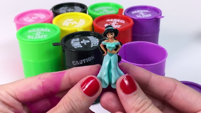Barrel O Slime Surprise Toys Spiderman Superheroes Disney Tsum Tsum Frozen Masha Toy Video