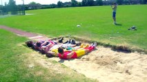 LONG JUMP FAIL - 2 - Human Long Jump - Lorch flattens Kurtis Bell http://BestDramaTv.Net