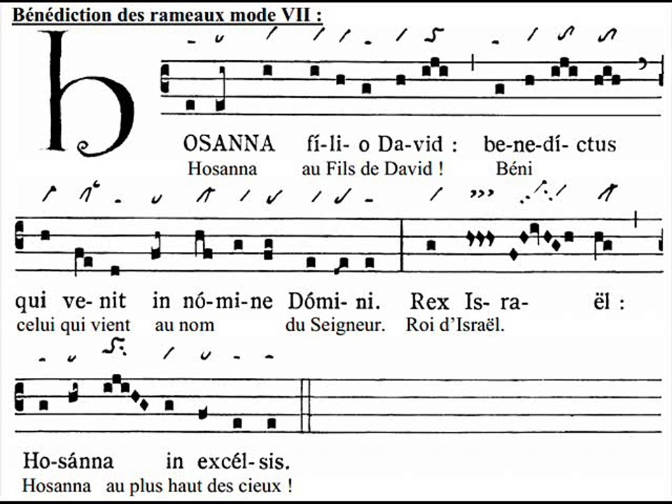 Hosanna Filio David, Dominica in Palmis (Rameaux)