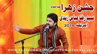 Syed Raza Abbas Zaidi Reciting Live Manqabat at Jashn-e-Zehra s.w USA Dec 31st 2014