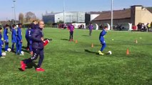 Nos U13 garcons lors du défi conduite de la finale festifoot