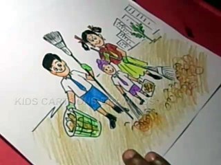 How to Draw Clean India Drawing for Kids Step by Step