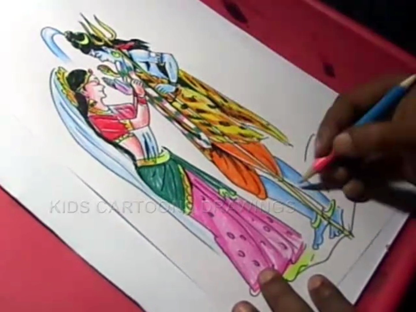 How to Lord Shiva Parvati Marriage Drawing for kids Step By Step - video  Dailymotion