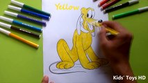 Pluto Dog Coloring Pages for Kids|How to learning color Pluto Dog for Kids Playlists: