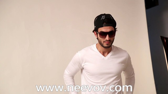 Men's White V-Neck T-Shirts Full Sleeve, Behind the Scenes @Neevov shoot