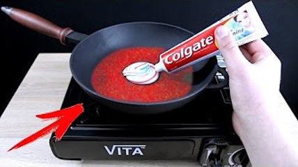 EXPERIMENT What Happen if You Drop Toothpaste into HOT PAN