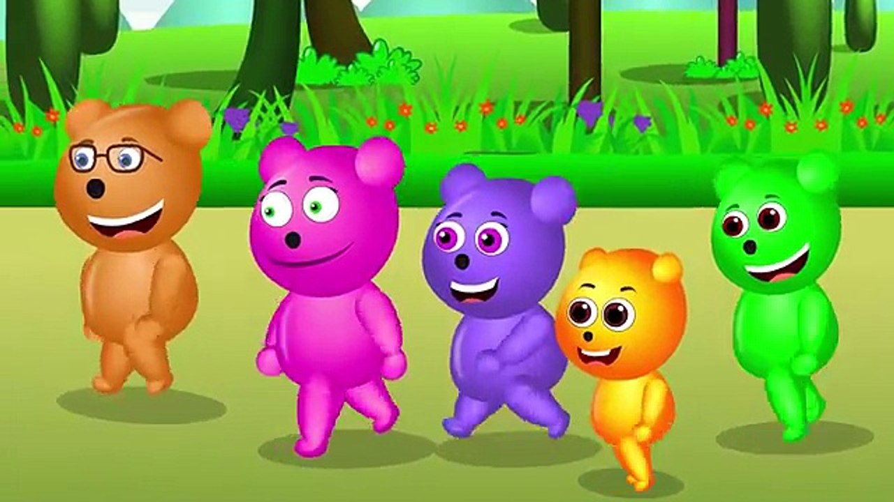 Mega Gummy bear fun with xerox machine finger family nursery rhymes for