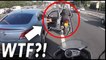 Angry driver hits motorcyclist with car door in road rage