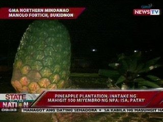SONA: Mga pineapple plantation, inatake ng mahigit 100 miyembro ng NPA